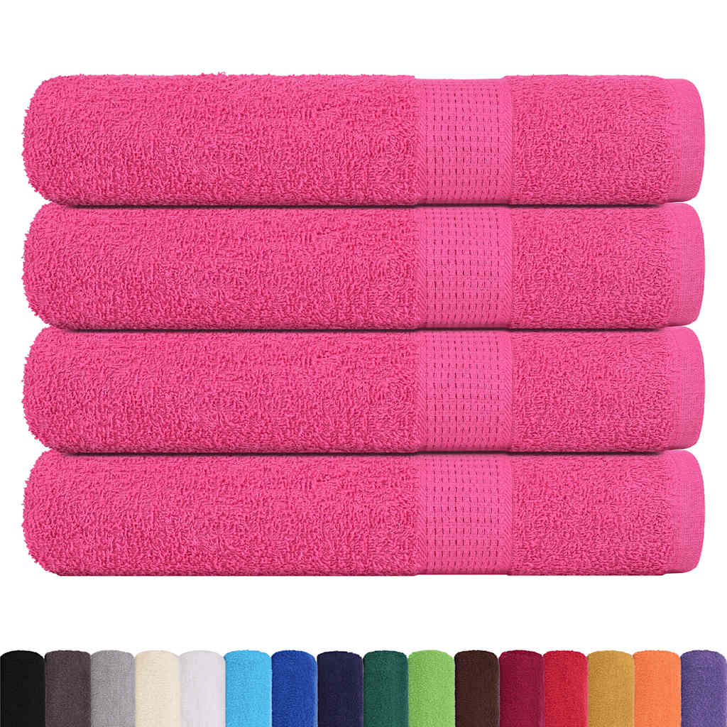 Saunatücher 4 Stk. Rosa 80x200 cm 360 g/m² 100% Baumwolle