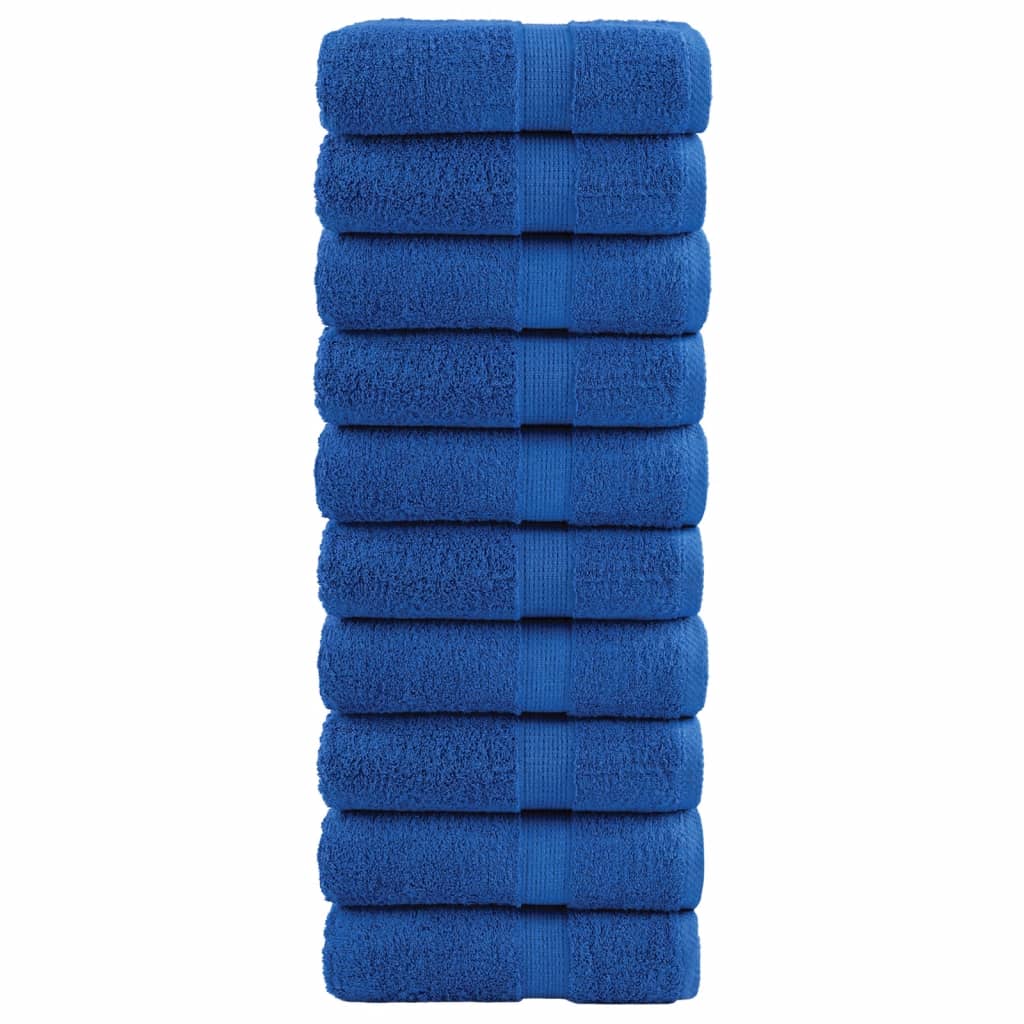 Premium-Gästetücher SOLUND 10 Stk. Blau 30x50 cm 600 g/m²