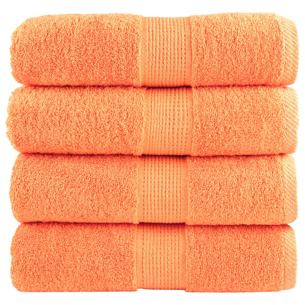 Premium-Seiftücher SOLUND 4 Stk. Orange 30x30 cm 600 g/m²