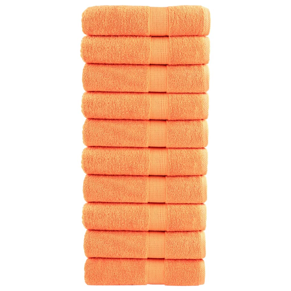 Premium-Handtücher SOLUND 10 Stk. Orange 50x100 cm 600 g/m²