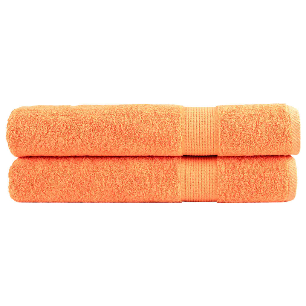 Premium-Saunatücher SOLUND 2 Stk. Orange 80x200 cm 600 g/m²