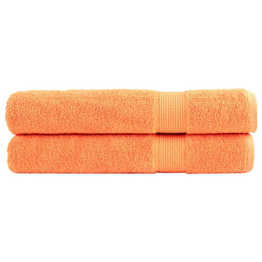 Premium-Saunatücher SOLUND 2 Stk. Orange 80x200 cm 600 g/m²