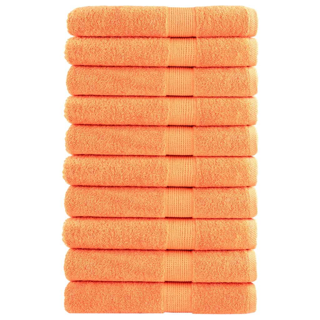 Premium-Saunatücher SOLUND 10 Stk. Orange 80x200 cm 600 g/m²