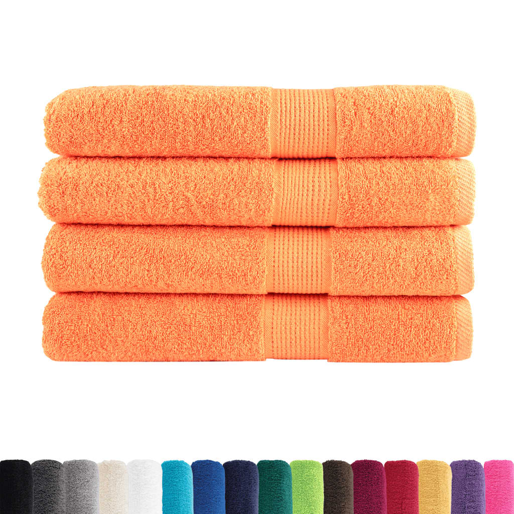 Premium-Handtücher SOLUND 4 Stk. Orange 100x200 cm 600 g/m²