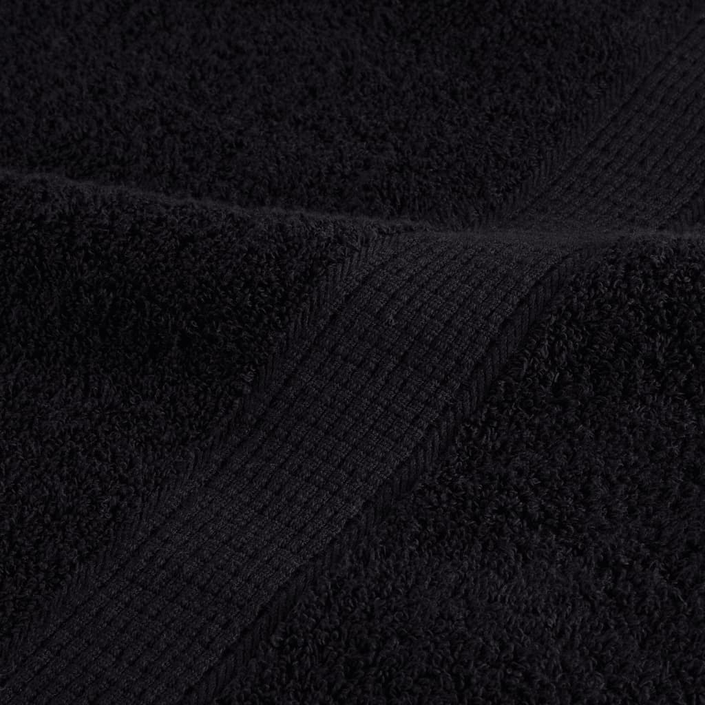 Premium-Handtücher SOLUND 10 Stk. Schwarz 50x100 cm 600 g/m²