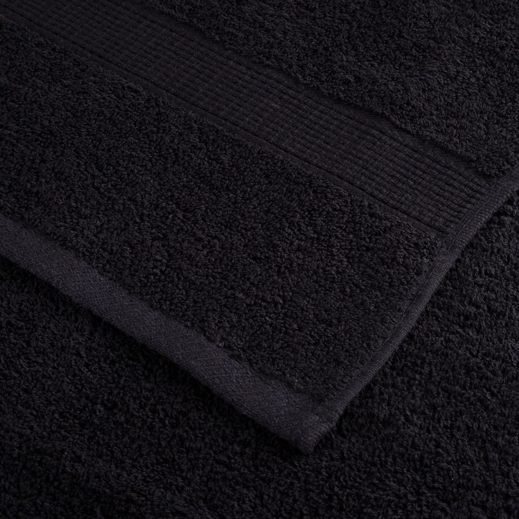 Premium-Duschtücher SOLUND 4 Stk. Schwarz 70x140 cm 600 g/m²