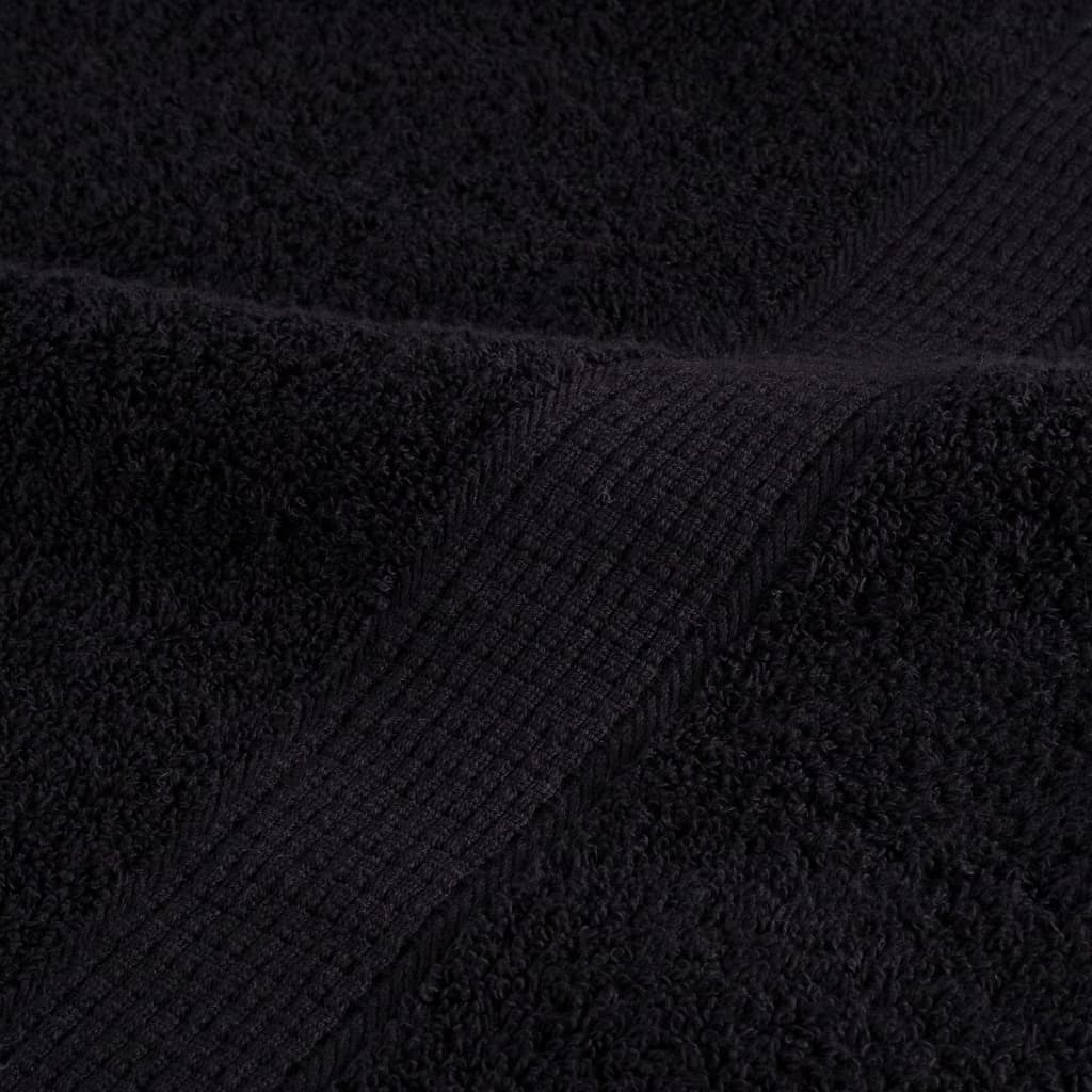 Premium-Duschtücher SOLUND 4 Stk. Schwarz 70x140 cm 600 g/m²