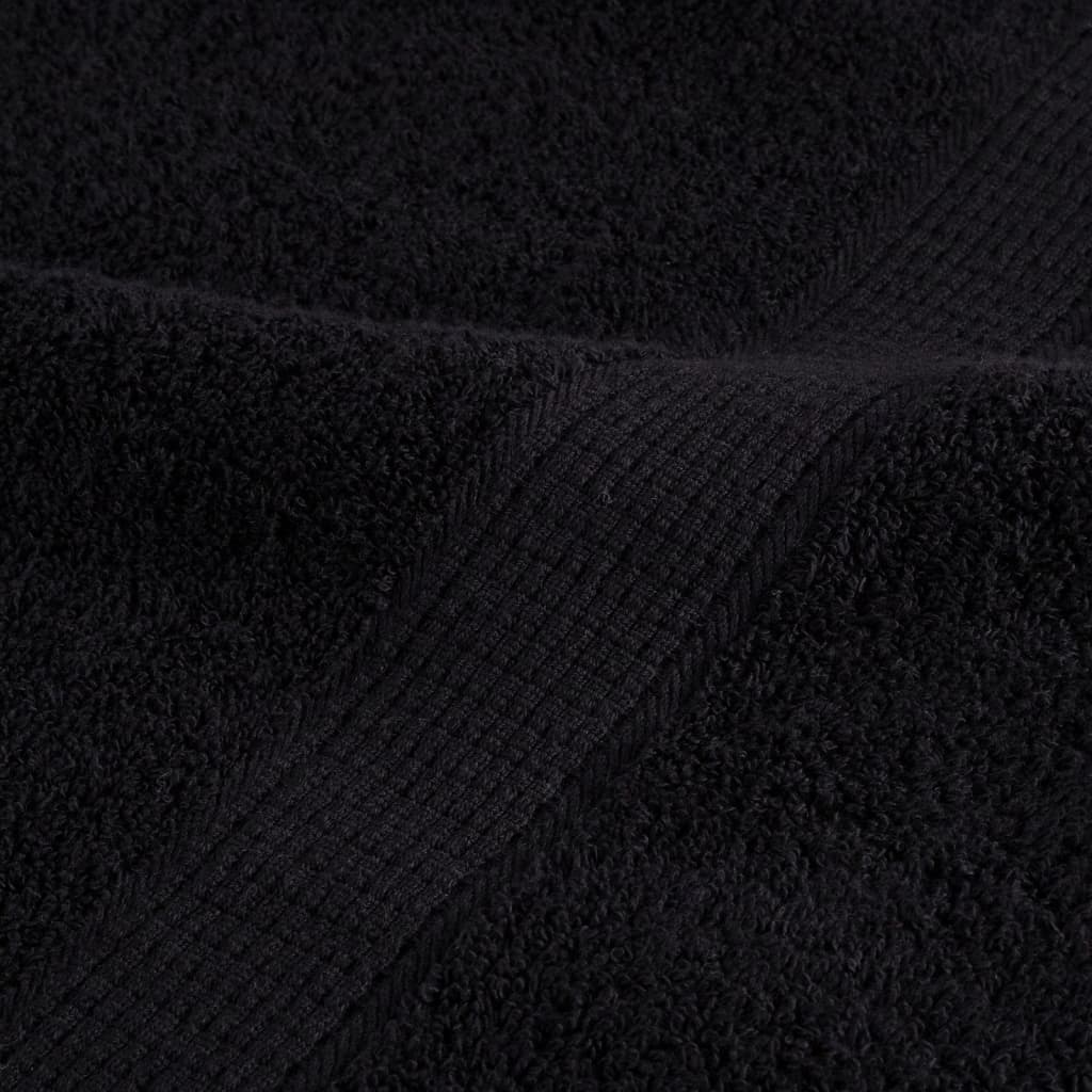 Premium-Duschtücher SOLUND 10 Stk. Schwarz 70x140 cm 600 g/m²