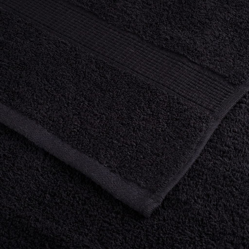 Premium-Handtücher SOLUND 10 Stk. Schwarz 100x200 cm 600 g/m²