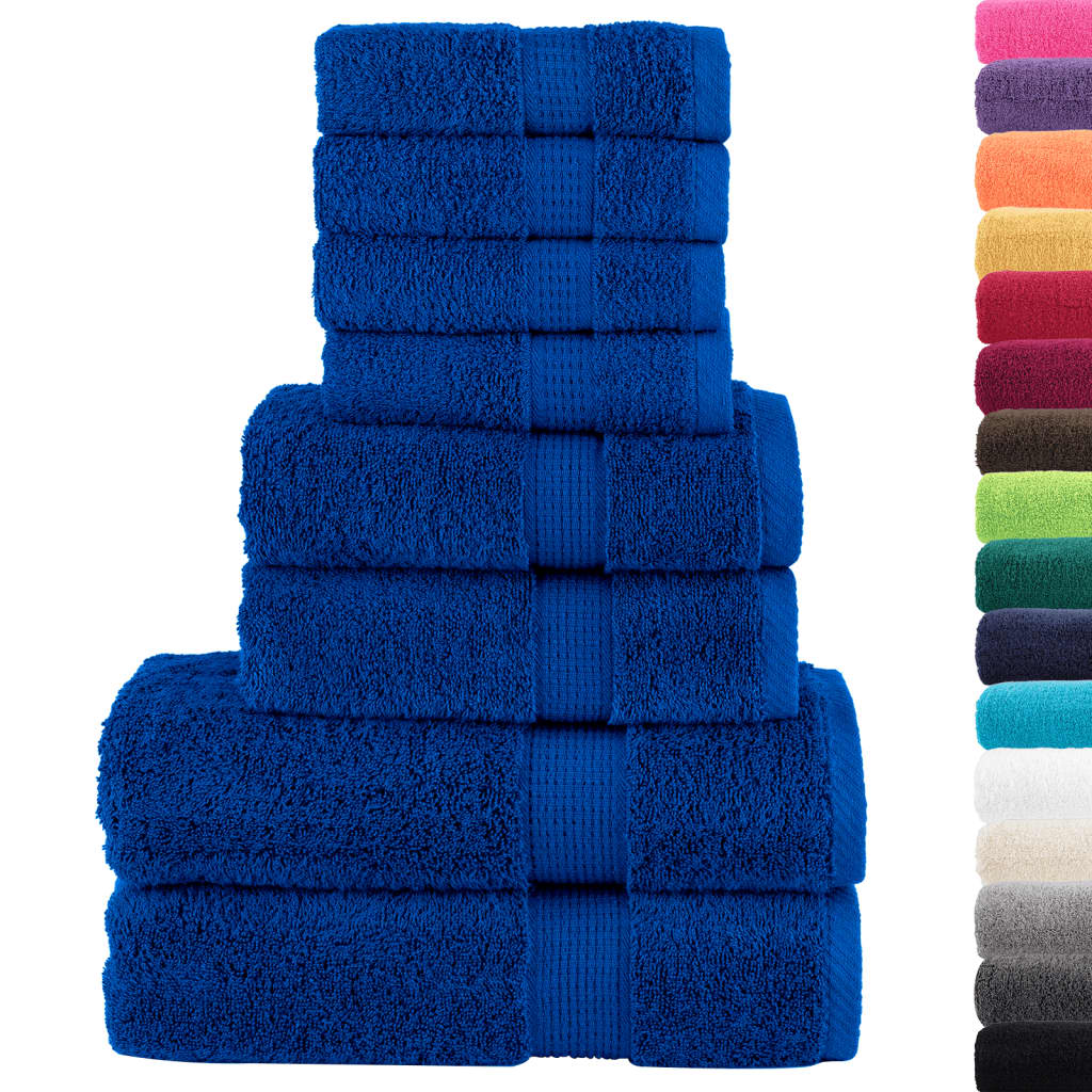 8 tlg. Premium-Handtuch-Set SOLUND Blau 600 g/m²