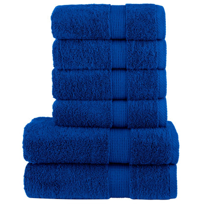 6 tlg. Premium-Handtuch-Set SOLUND Blau 600 g/m²