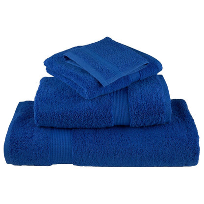 6 tlg. Premium-Handtuch-Set SOLUND Blau 600 g/m²