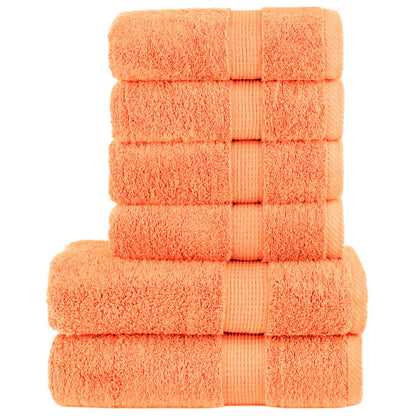 6 tlg. Premium-Handtuch-Set SOLUND Orange 600 g/m²