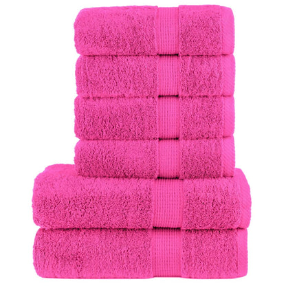 6 tlg. Premium-Handtuch-Set SOLUND Rosa 600 g/m²