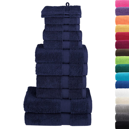 12 tlg. Premium-Handtuch-Set SOLUND Marineblau 600 g/m²