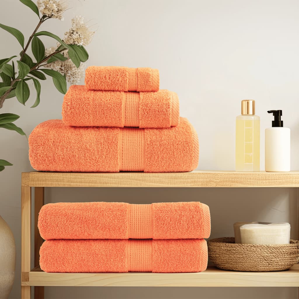 12 tlg. Premium-Handtuch-Set SOLUND Orange 600 g/m²