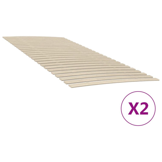 Lattenroste mit 48 Latten 2 Stk. 100x200 cm