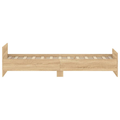 Bettgestell Sonoma-Eiche 90x200 cm Holzwerkstoff