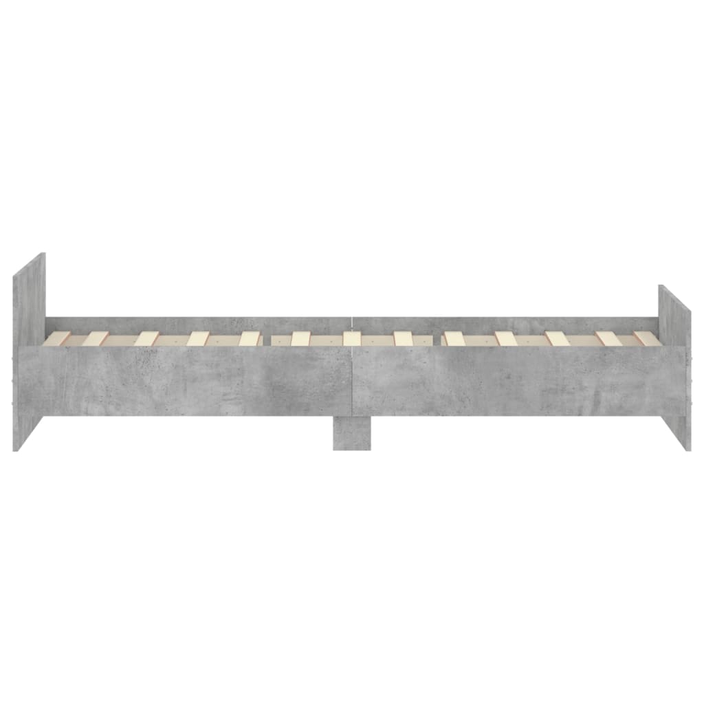 Bettgestell Betongrau 100x200 cm Holzwerkstoff