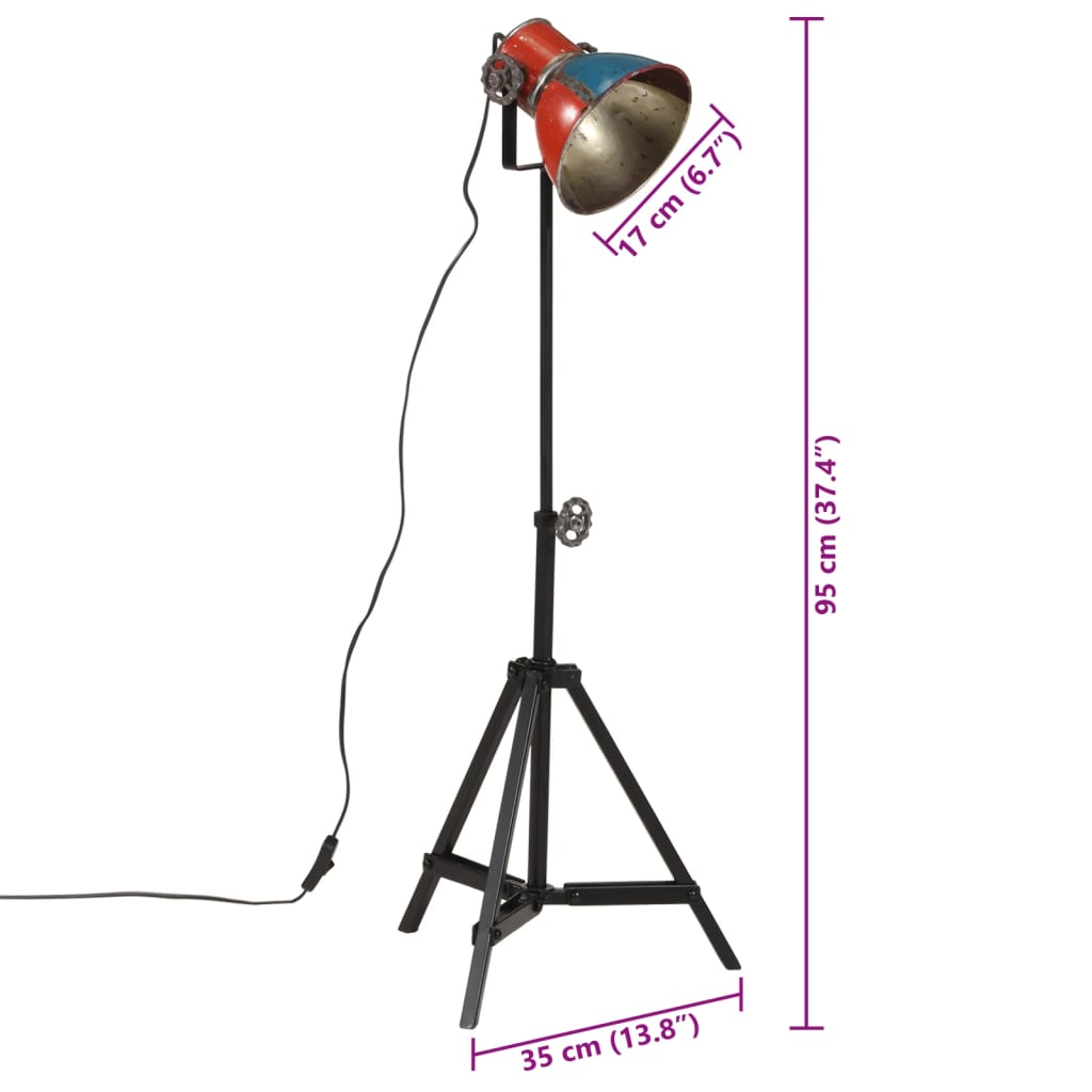 Stehleuchte 25 W Mehrfarbig 35x35x65/95 cm E27