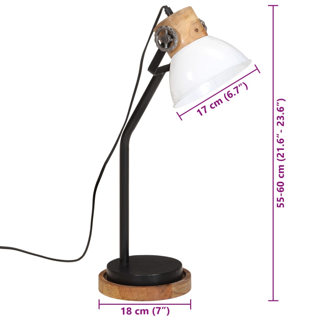 Schreibtischlampe 25 W Weiß 18x18x60 cm E27