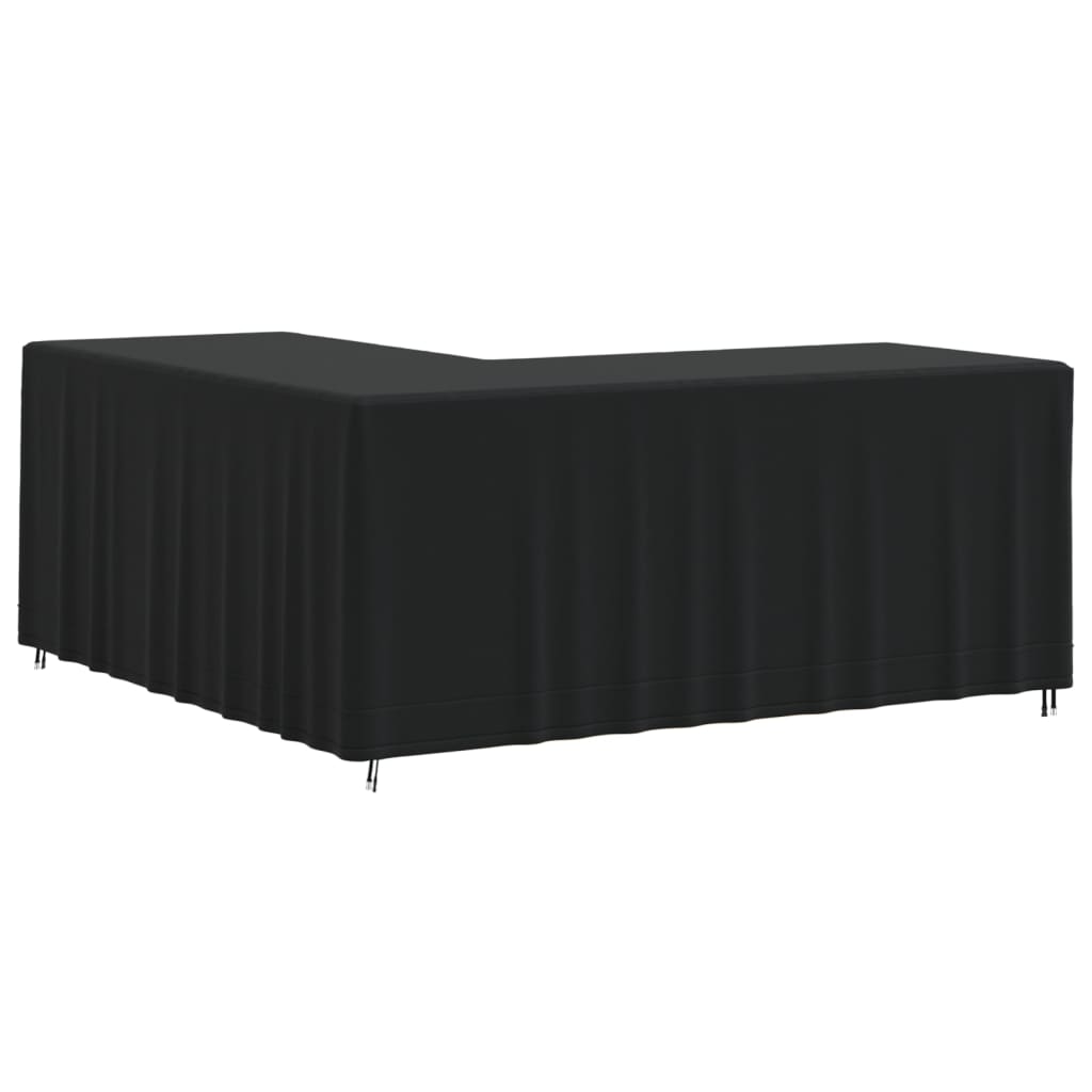 Gartensofa-Abdeckung L-Form Schwarz 215x215x86 cm 420D Oxford