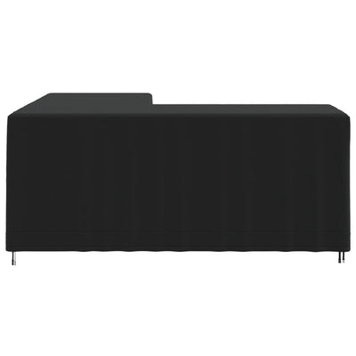 Gartensofa-Abdeckung L-Form Schwarz 215x215x86 cm 420D Oxford