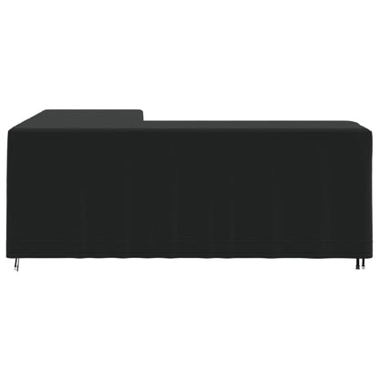 Gartensofa-Abdeckung L-Form Schwarz 254x254x80 cm 420D Oxford