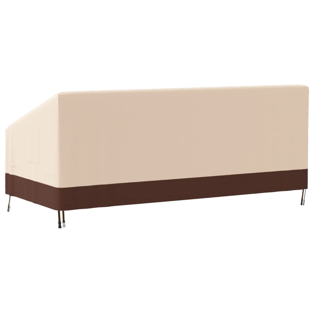 Abdeckung für 3-Sitzer-Bank Beige 204x86x48/73 cm 600D Oxford