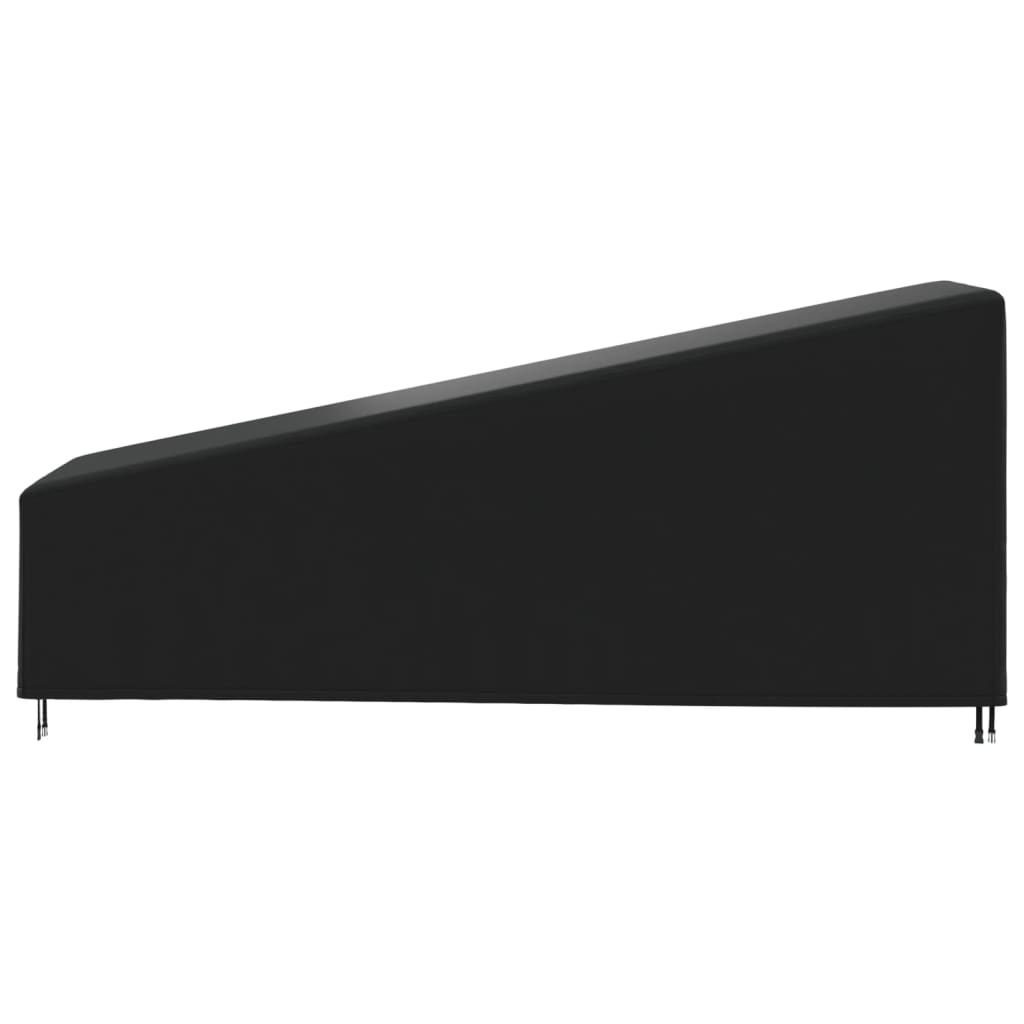 Sonnenliegen-Abdeckung Schwarz 195x76x40/80 cm 420D Oxford