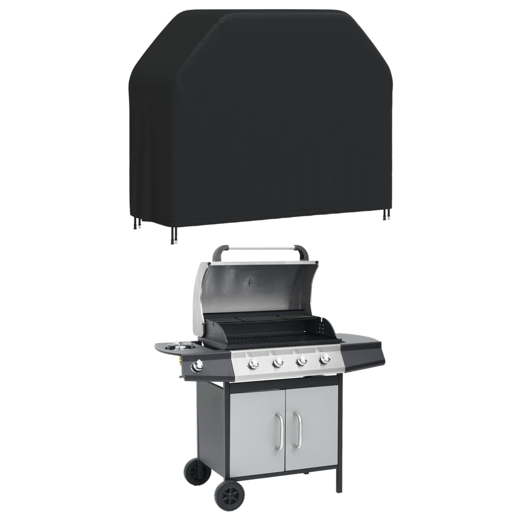 Grillabdeckung 140x58x106 cm Schwarz 420D Oxford