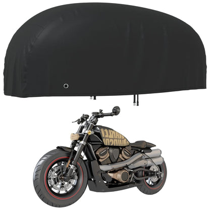 Motorrad-Abdeckung Schwarz 295x110x140 cm 210D Oxford