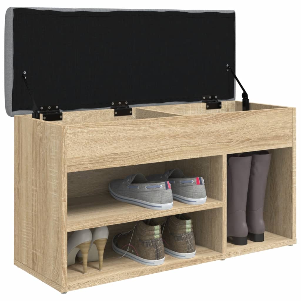 Schuhbank Sonoma-Eiche 82x32x45,5 cm Holzwerkstoff