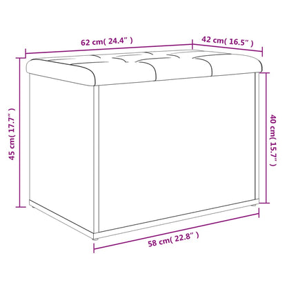 Sitzbank mit Stauraum Sonoma-Eiche 62x42x45 cm Holzwerkstoff