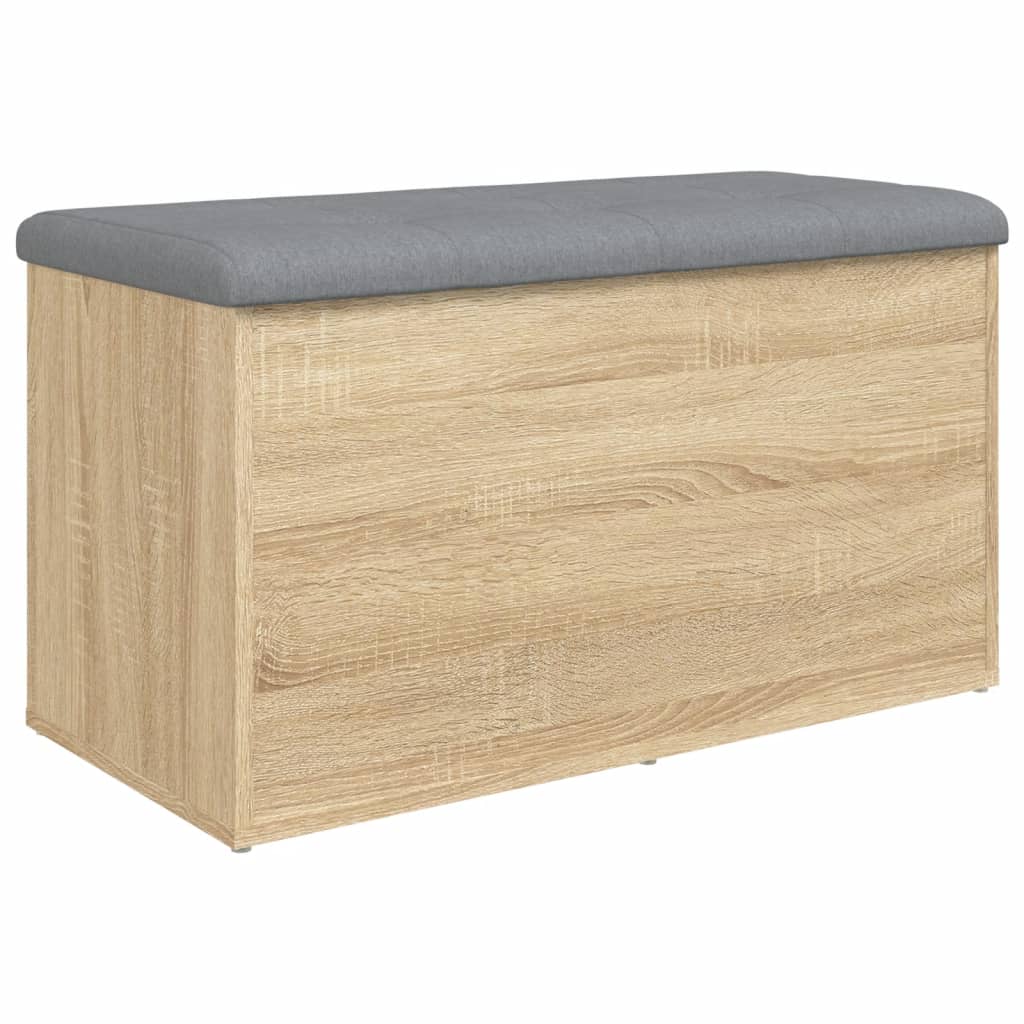 Sitzbank mit Stauraum Sonoma-Eiche 82x42x45 cm Holzwerkstoff