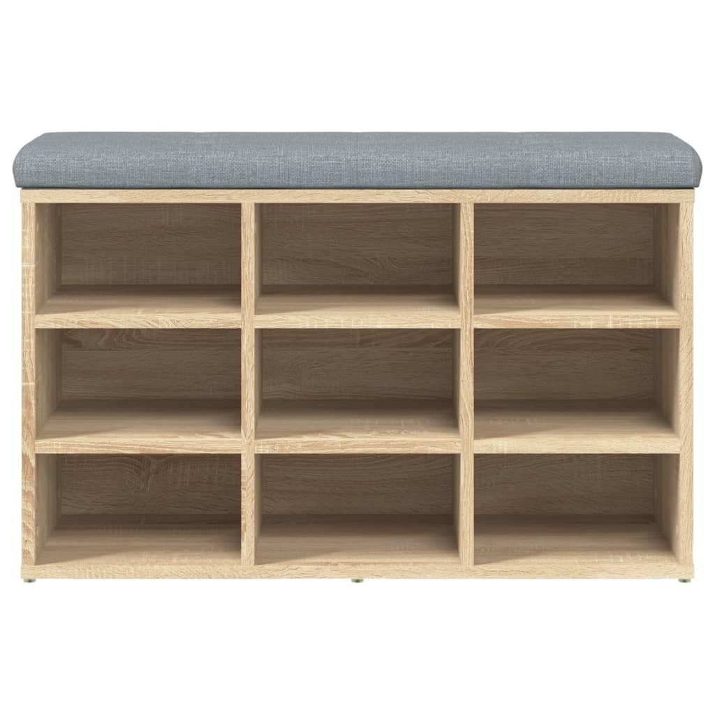 Schuhbank Sonoma-Eiche 82x32x50 cm Holzwerkstoff