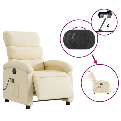 Massagesessel Elektrisch Creme Stoff