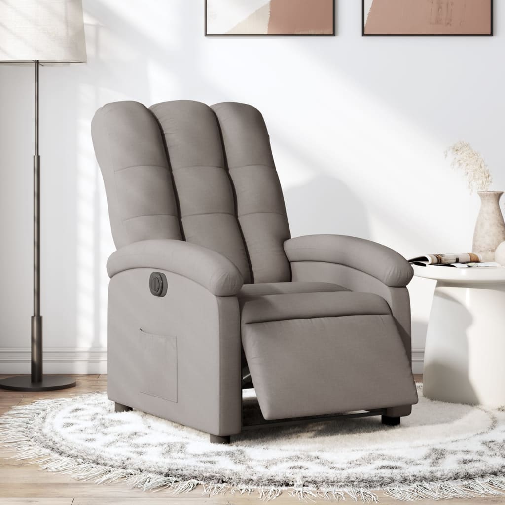 Relaxsessel Elektrisch Taupe Stoff