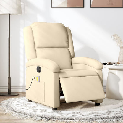 Massagesessel Elektrisch Creme Stoff