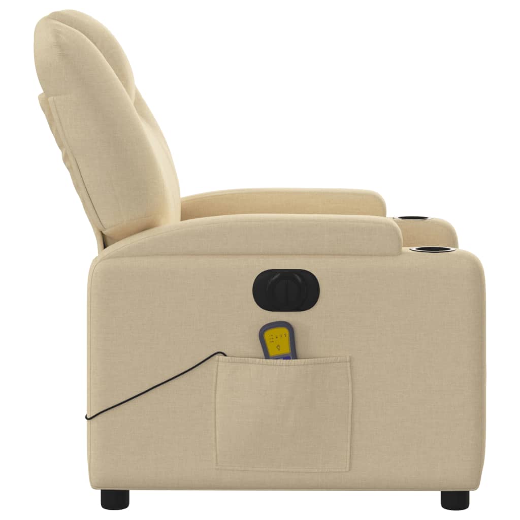 Massagesessel Elektrisch Creme Stoff