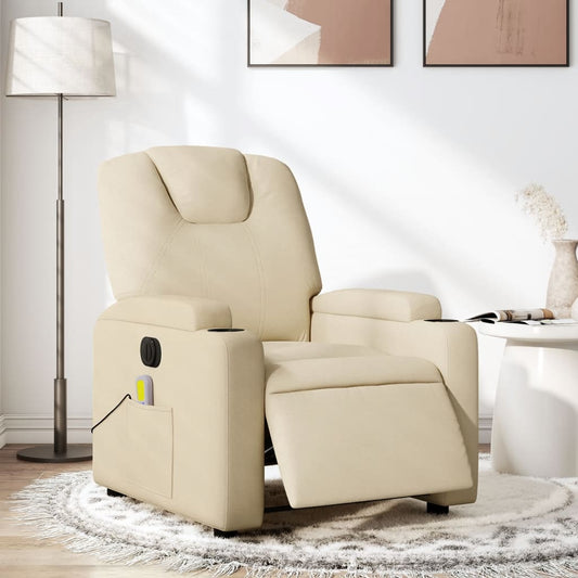 Massagesessel Elektrisch Creme Stoff