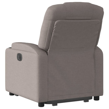 Relaxsessel mit Aufstehhilfe Elektrisch Taupe Stoff