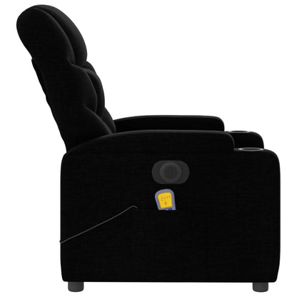 Massagesessel Elektrisch Schwarz Stoff