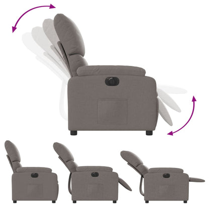 Relaxsessel Elektrisch Taupe Stoff