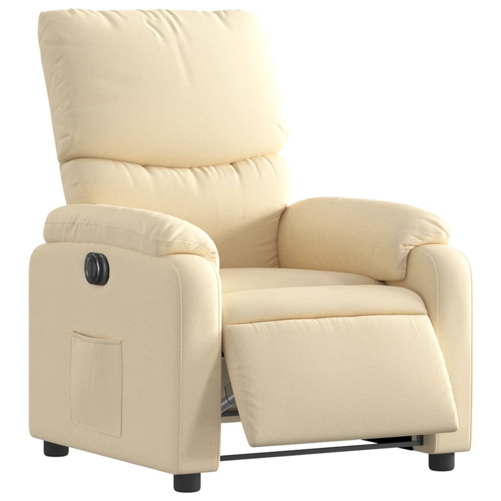 Relaxsessel Elektrisch Creme Stoff