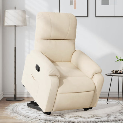 Relaxsessel mit Aufstehhilfe Beige Mikrofasergewebe