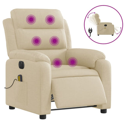 Massagesessel Elektrisch Creme Stoff