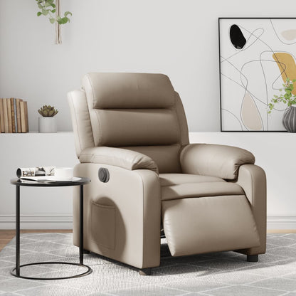 Relaxsessel Elektrisch Cappuccino-Braun Kunstleder