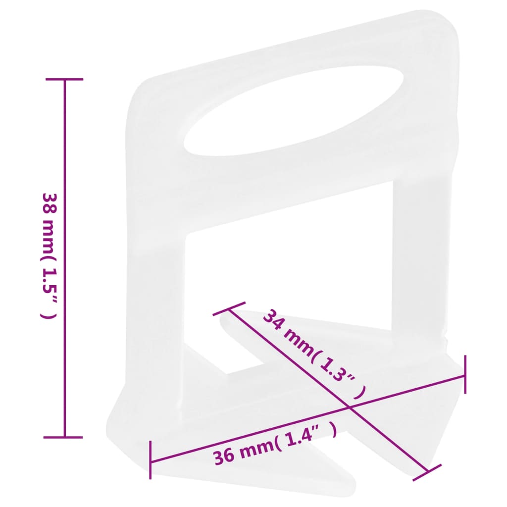 Fliesen-Nivellierclips 1000 Stk. 2 mm