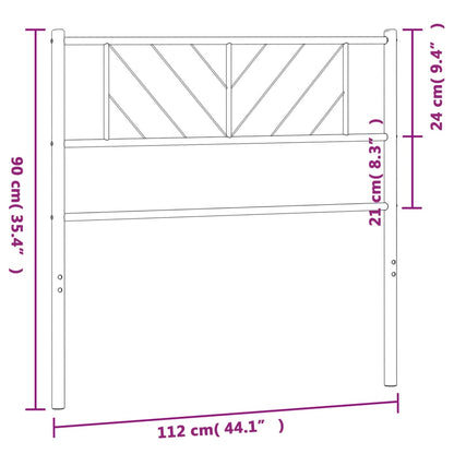 Kopfteil Metall Schwarz 107 cm